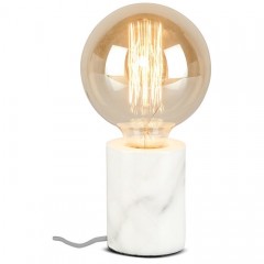 WHITE MARBLE TABLE LAMP     - TABLE LAMPS